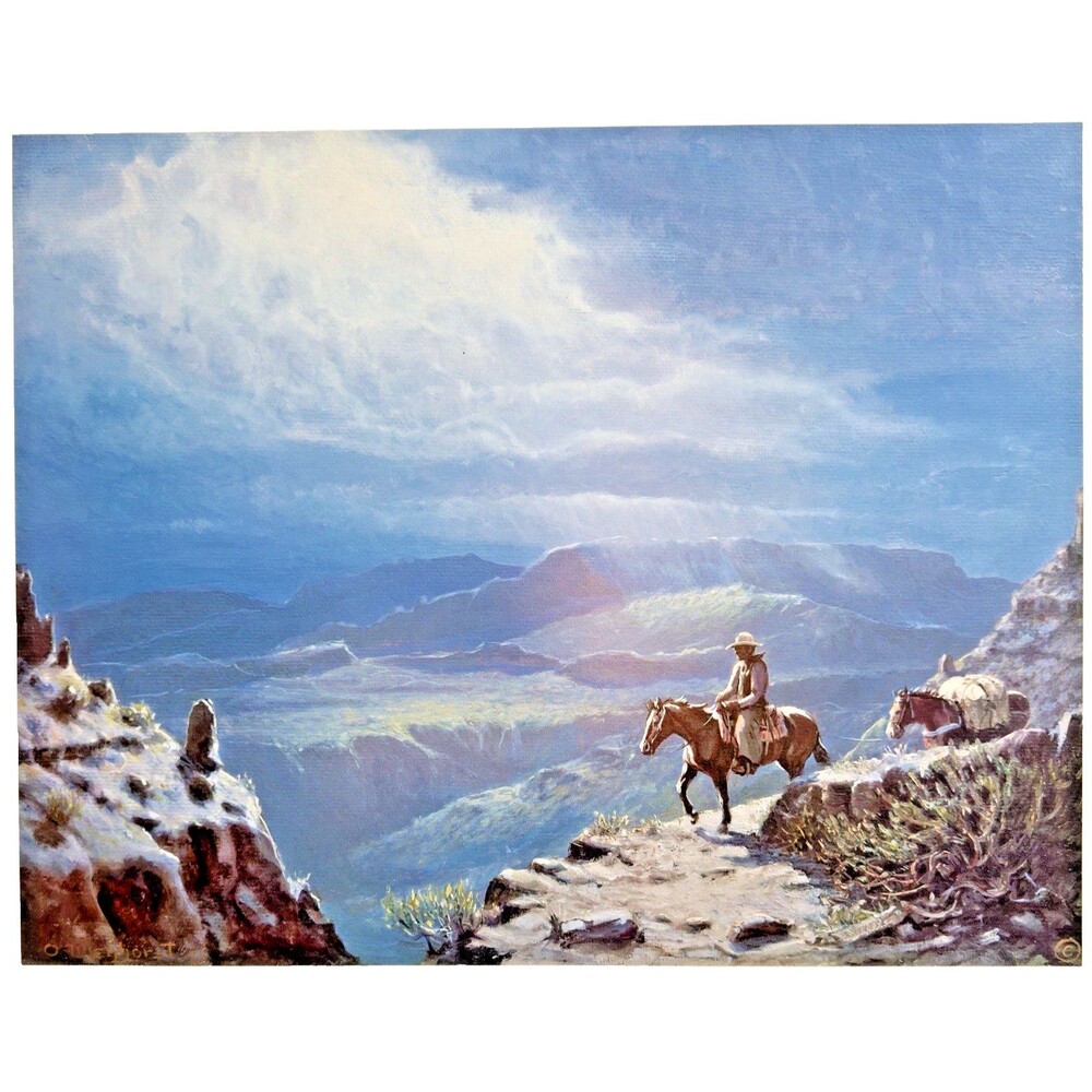 “Black Canyon Trail” Vintage Signed and Numbered Western Print Olaf Wieghorst